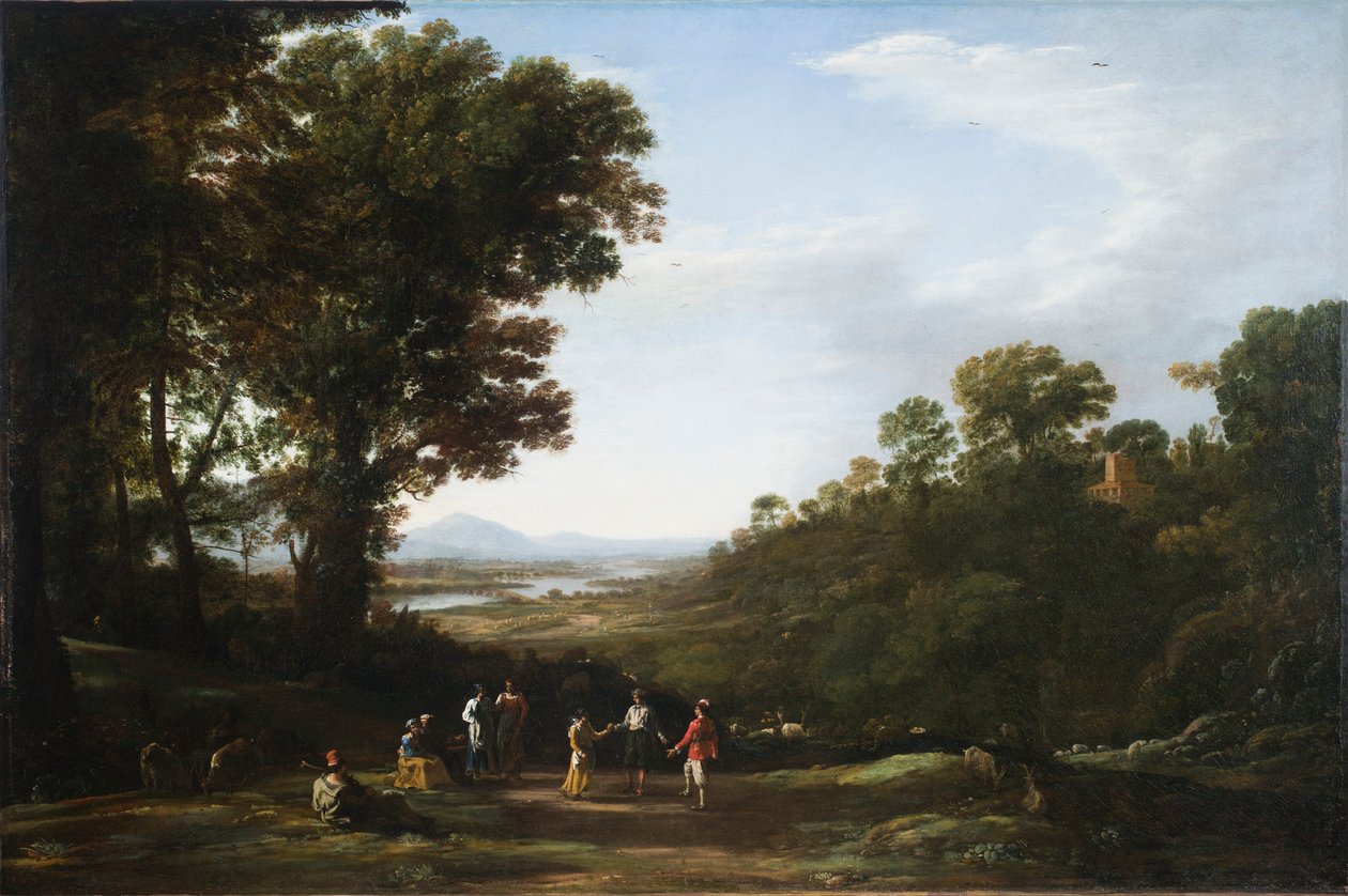 Falusiak táncolnak alkotó: Claude Lorrain