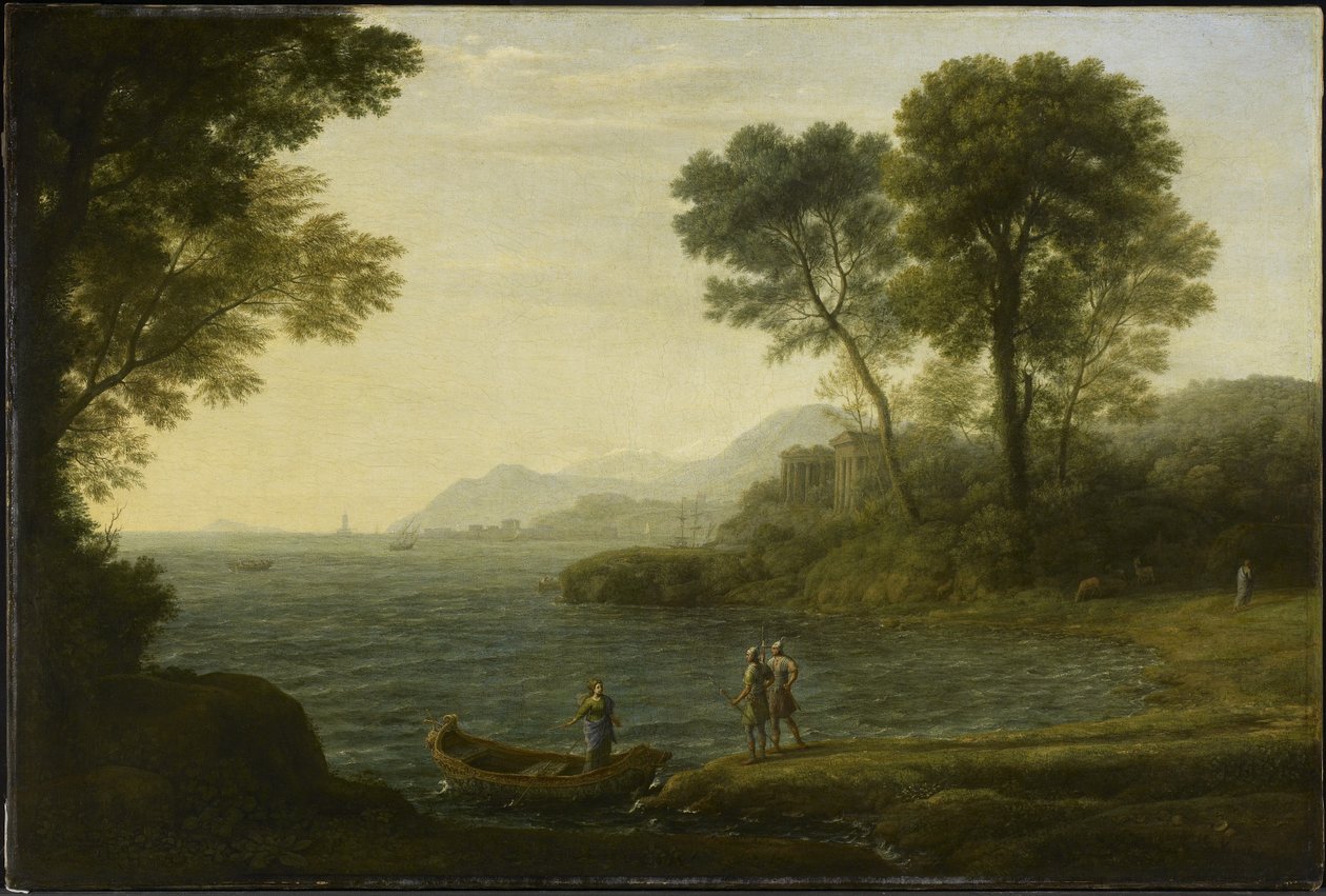 Carlo és Ubaldo hajóraszállása, 1667 alkotó: Claude Lorrain