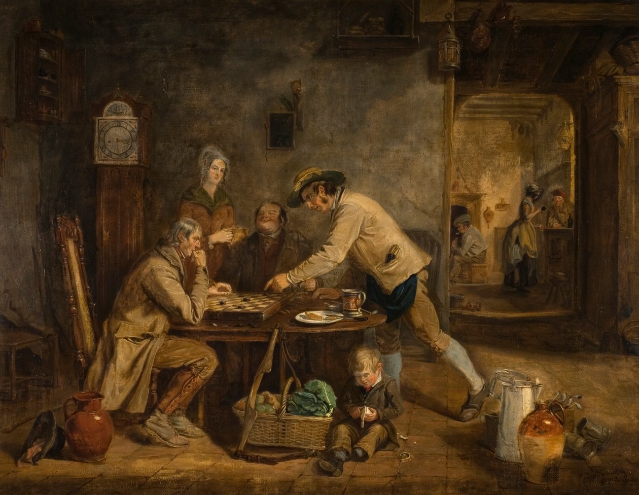 A Draft Players, 1844 alkotó: Claude Lorraine R.W Nursey