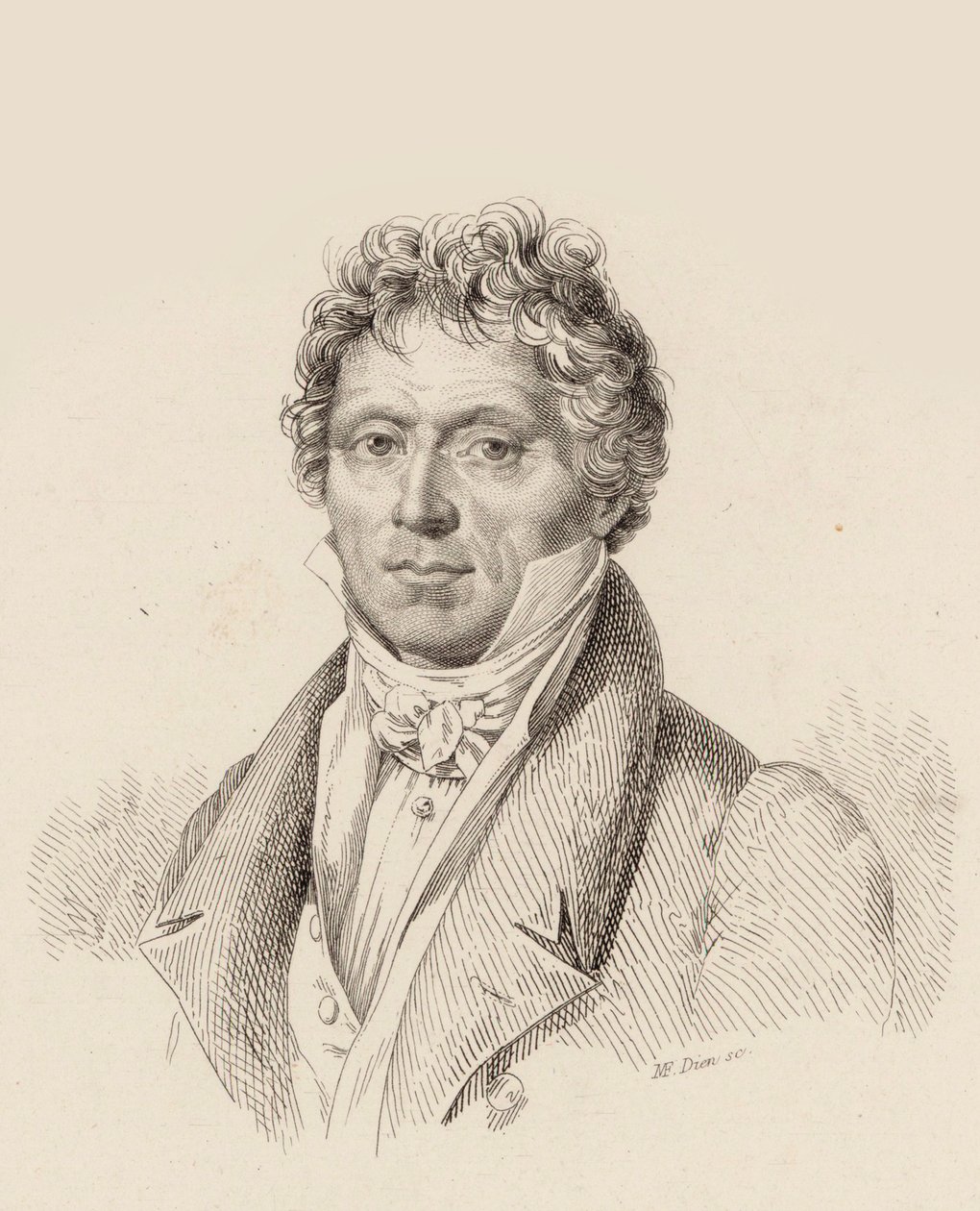 Anton Reicha zeneszerző portréja 1770-1836, 1837. alkotó: Claude Marie François Dien