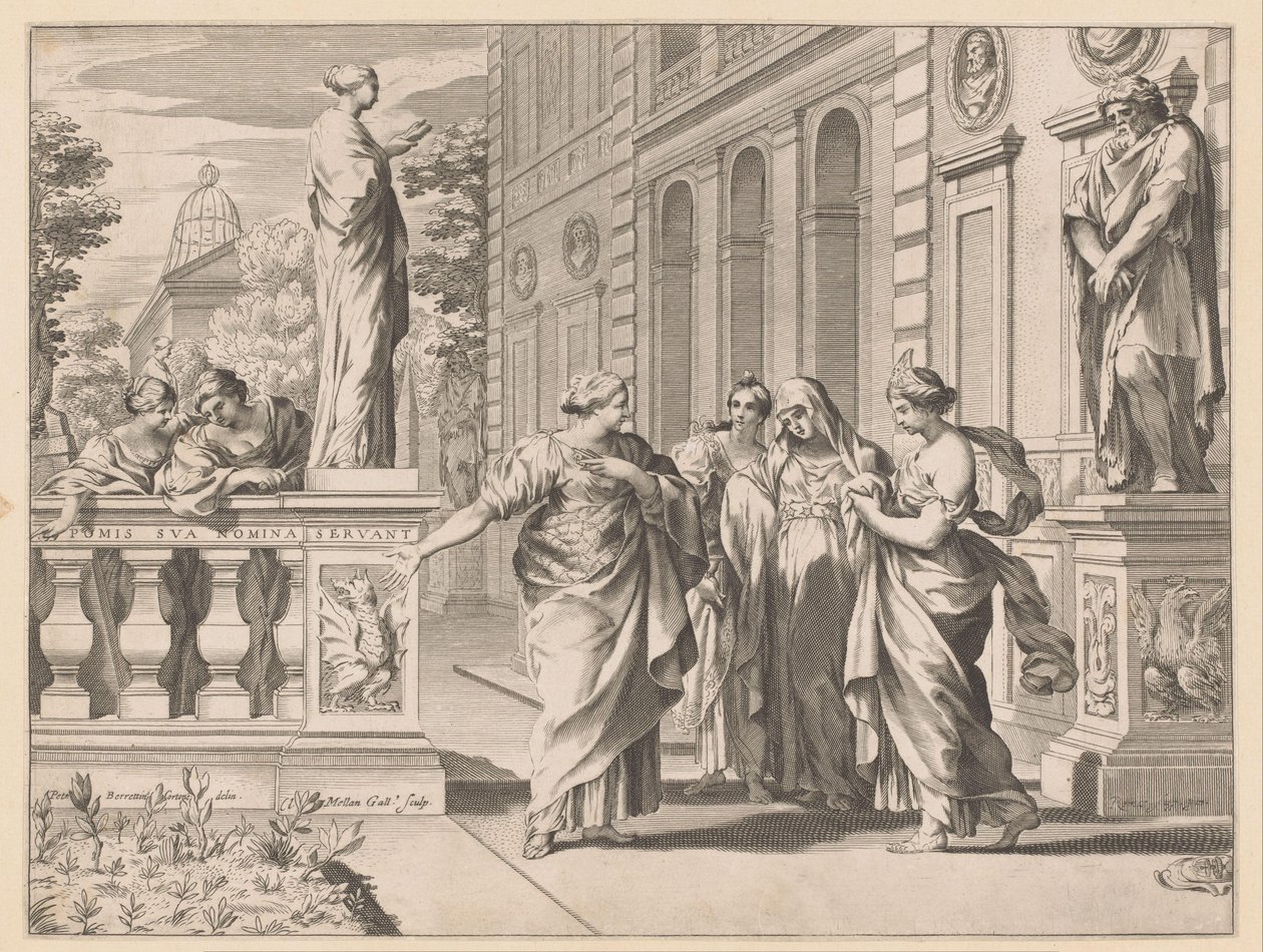 Allegória a Collegio Romano tiszteletére alkotó: Claude Mellan