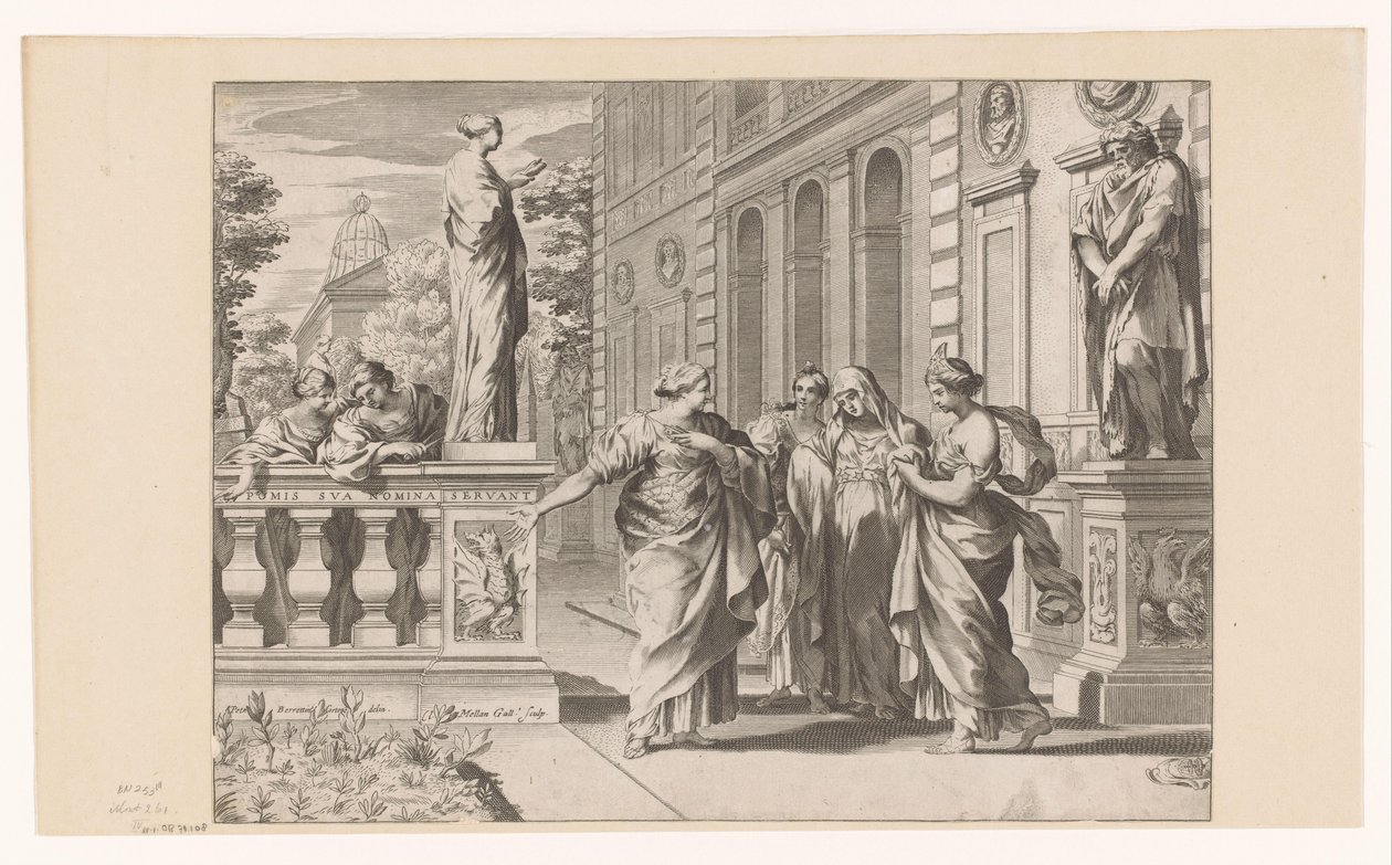 Allegória a Collegio Romano tiszteletére alkotó: Claude Mellan