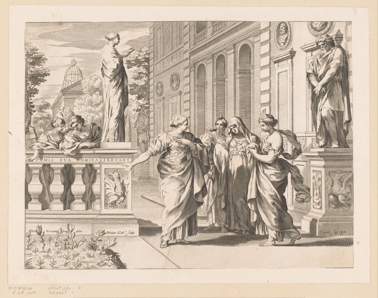 Allegória a Collegio Romano tiszteletére alkotó: Claude Mellan