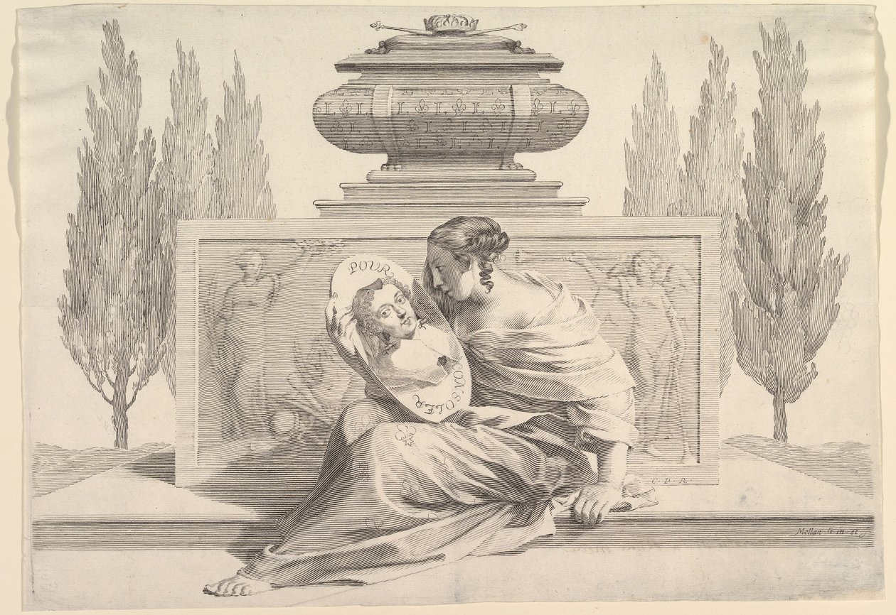 Allegória Osztrák Anna tiszteletére, kb. 1643. alkotó: Claude Mellan