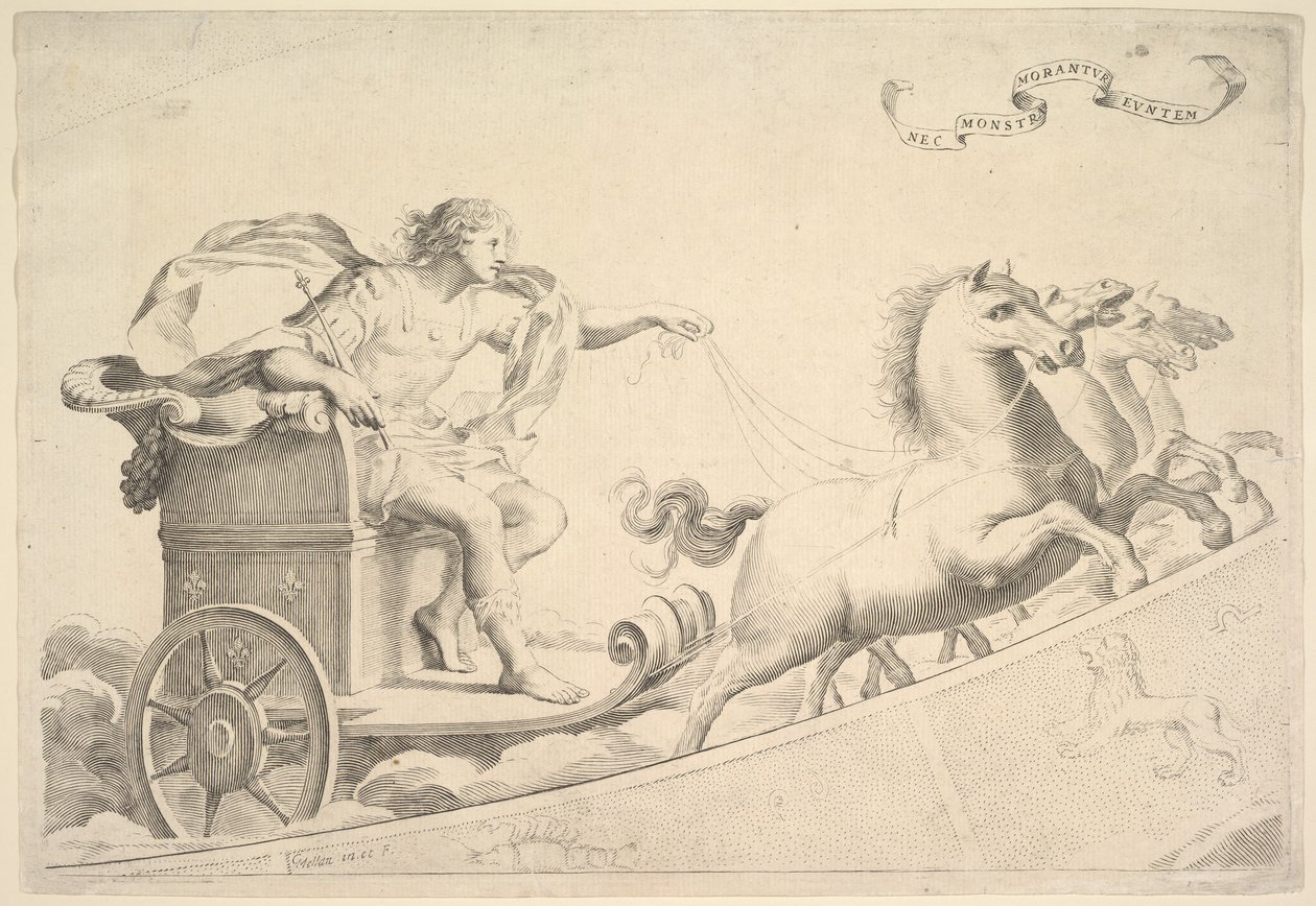 Allegória XIV. Lajos tiszteletére. alkotó: Claude Mellan