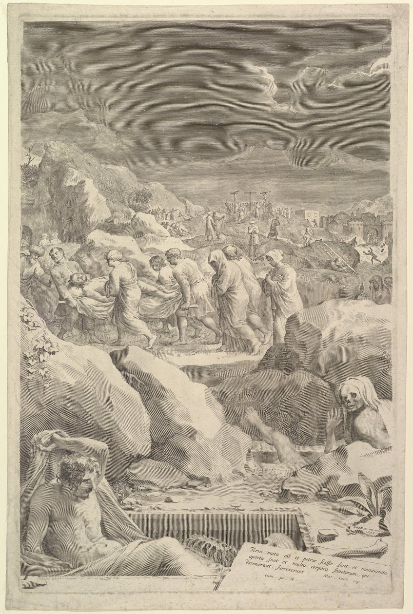 Krisztus temetési körmenete, 1678. alkotó: Claude Mellan