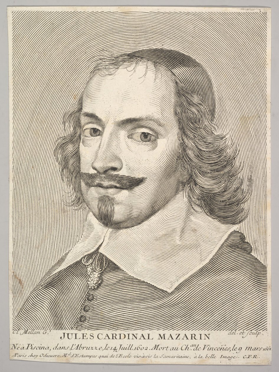 Jules Mazarin bíboros. alkotó: Claude Mellan
