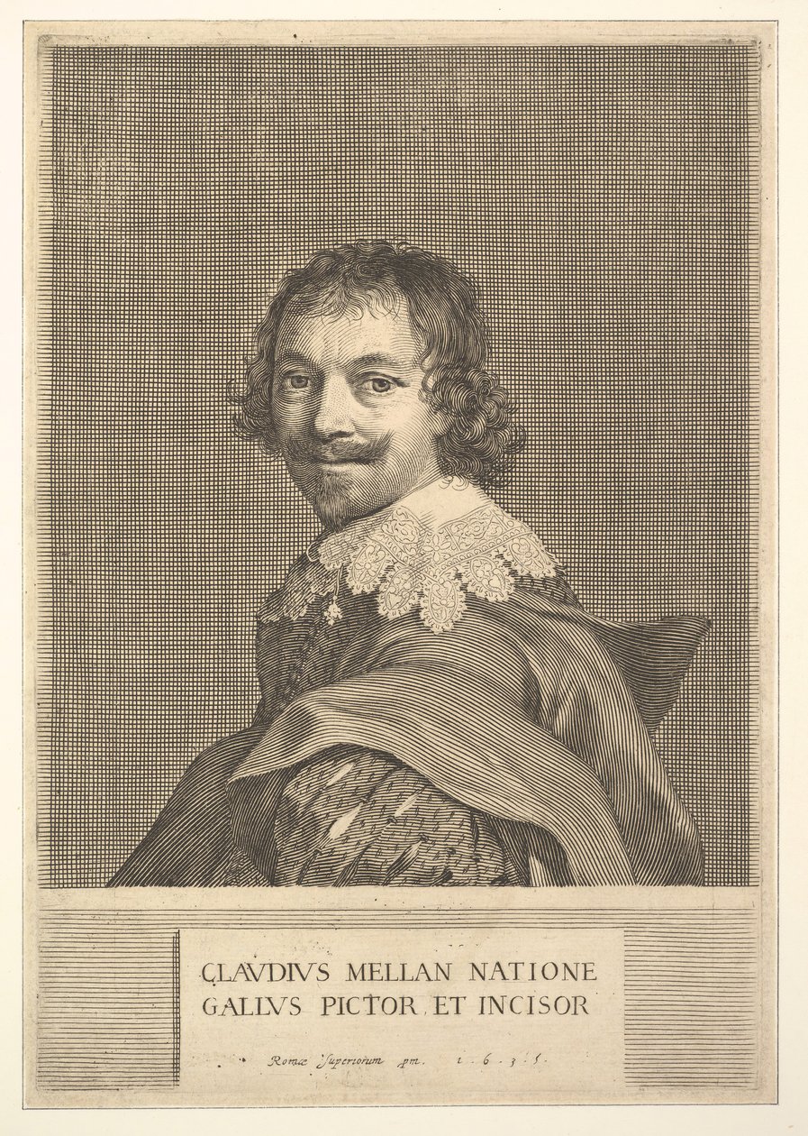 Claude Mellan: Önarckép, 1635. alkotó: Claude Mellan