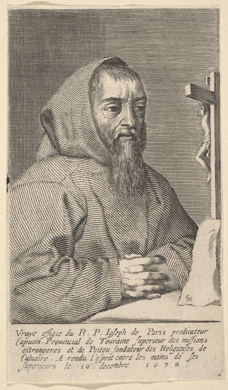 François Le Clerc Du Tremblay, Joseph atyaként ismert, 1638. alkotó: Claude Mellan