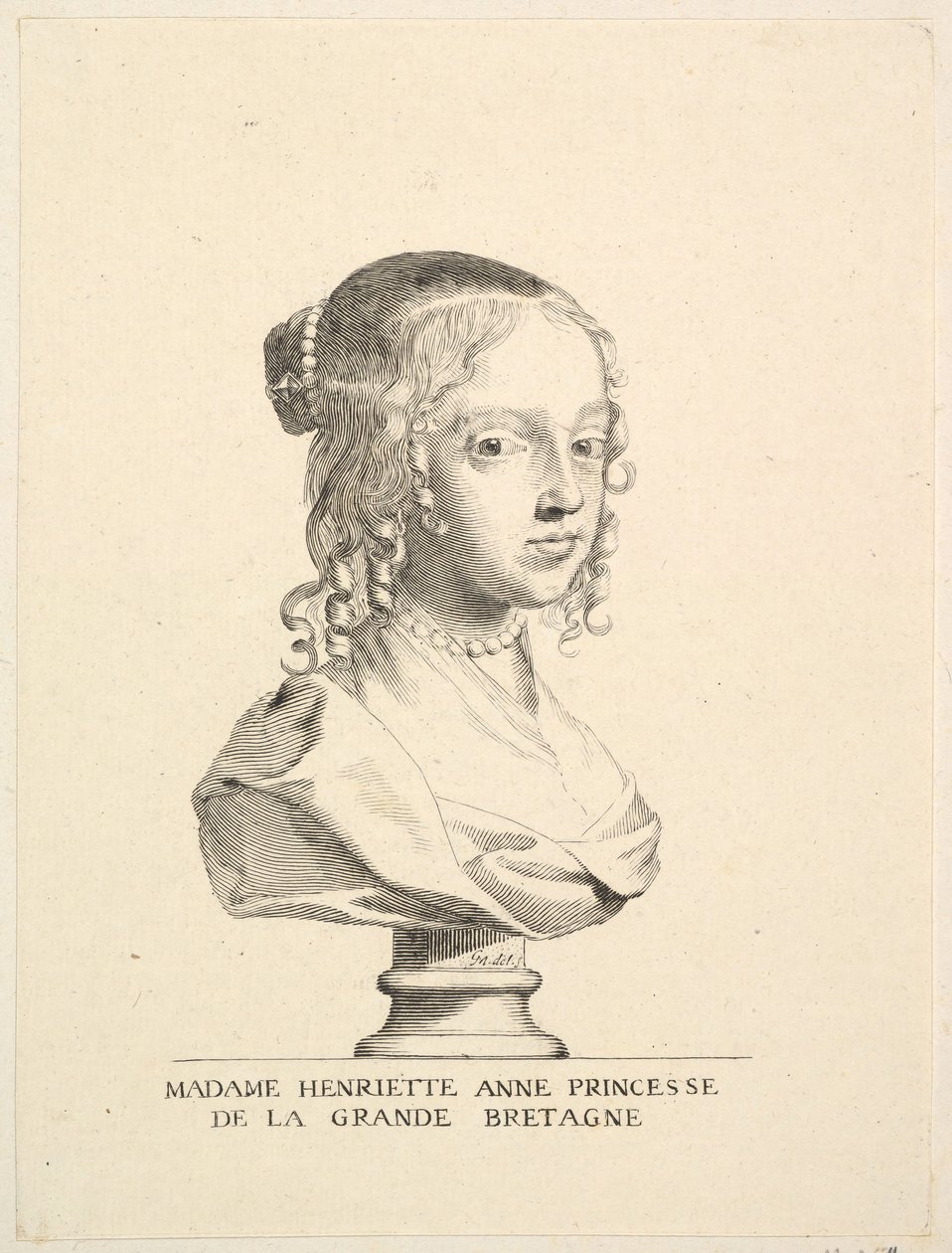 Anglia Henriette-Anne, Orléans hercegnője. alkotó: Claude Mellan