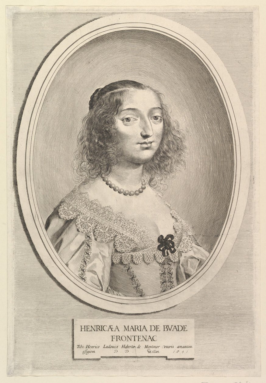 Henriette-Marie de Buade-Frontenac, 1641. alkotó: Claude Mellan