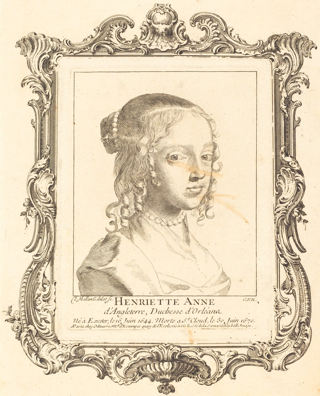 Angol Henriette Anne, Orléans hercegnője alkotó: Claude Mellan