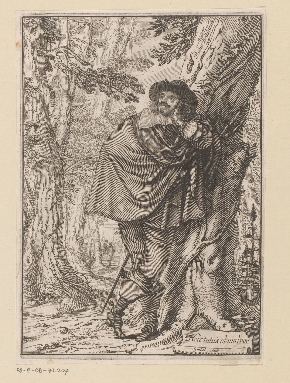 James Howell egy fának dőlve Címlap ehhez: James Howell, Dendrologie (...), 1641 alkotó: Claude Mellan