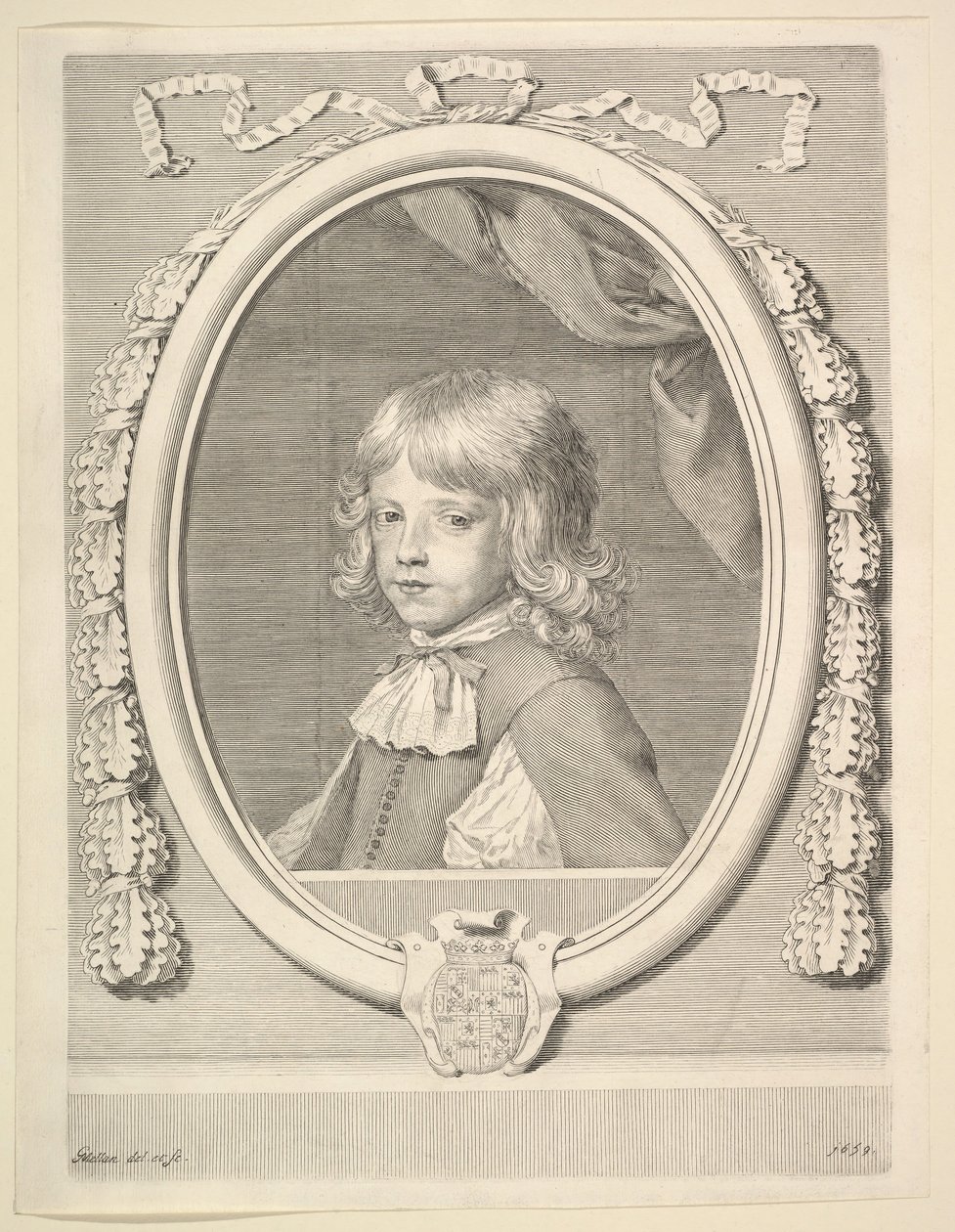 Louis-Joseph de Lorraine, Guise hercege, gyermekként, 1659. alkotó: Claude Mellan
