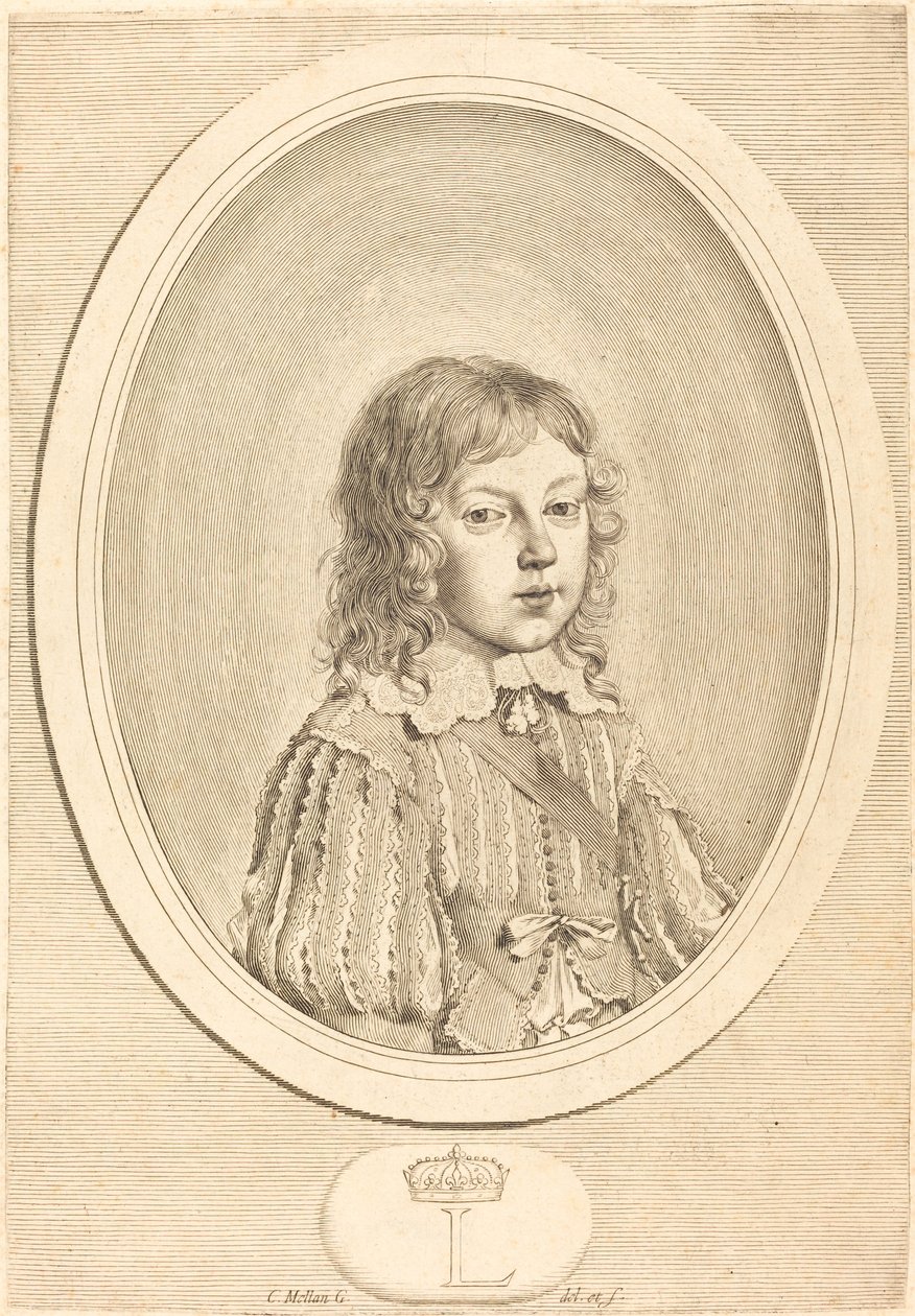 XIV. Lajos fiúként alkotó: Claude Mellan