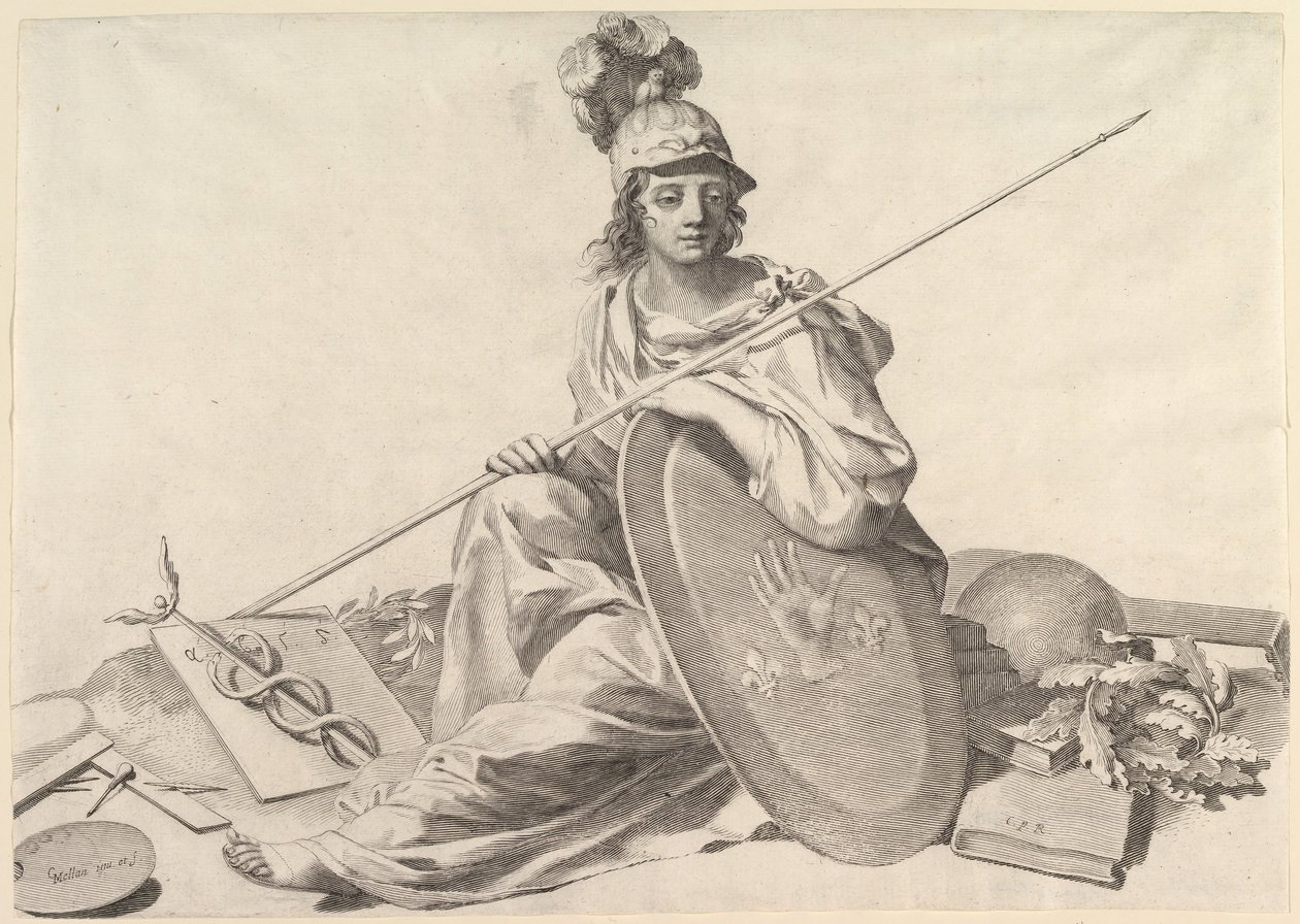 Minerva. alkotó: Claude Mellan
