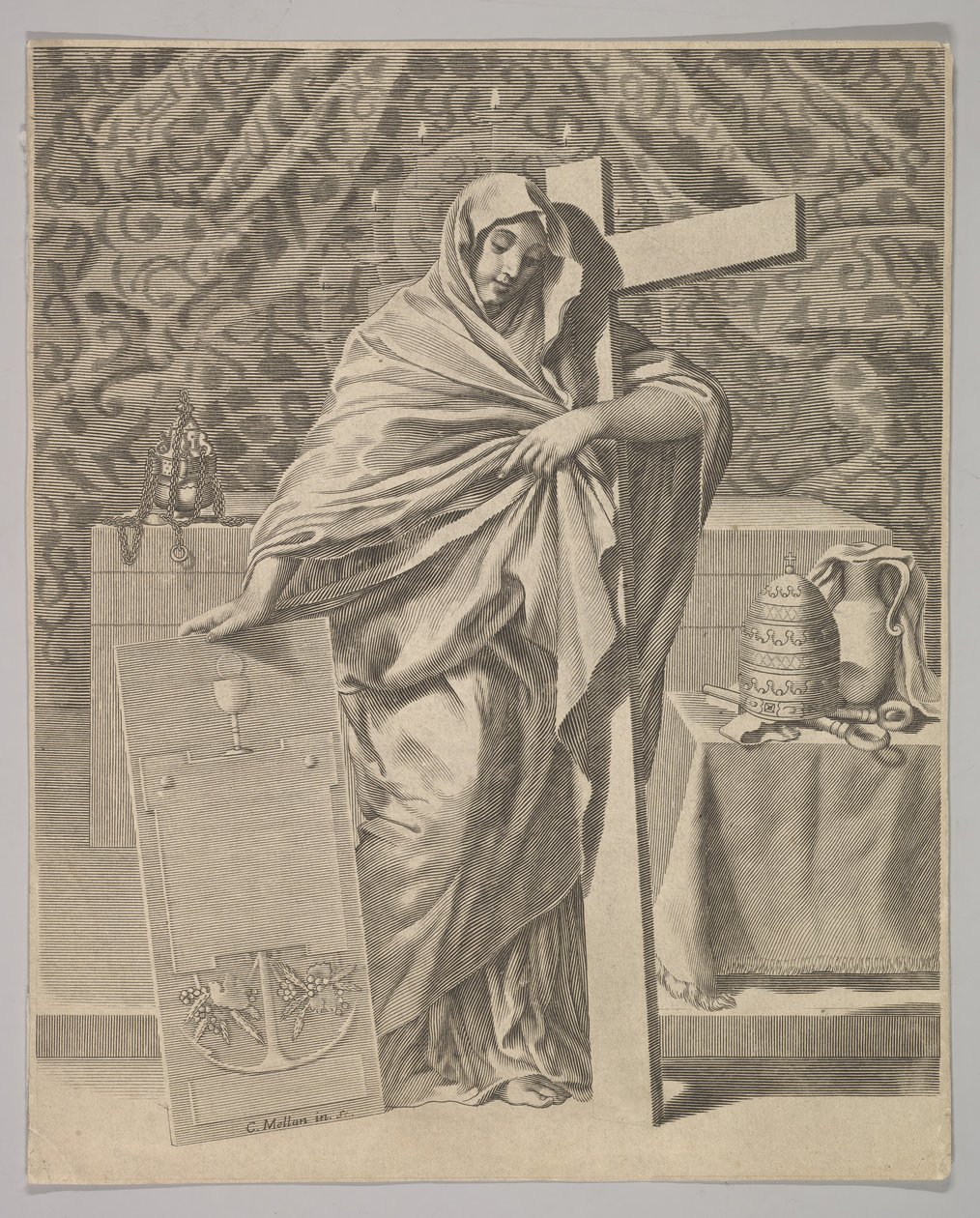 A hit megszemélyesítése, 1642. alkotó: Claude Mellan