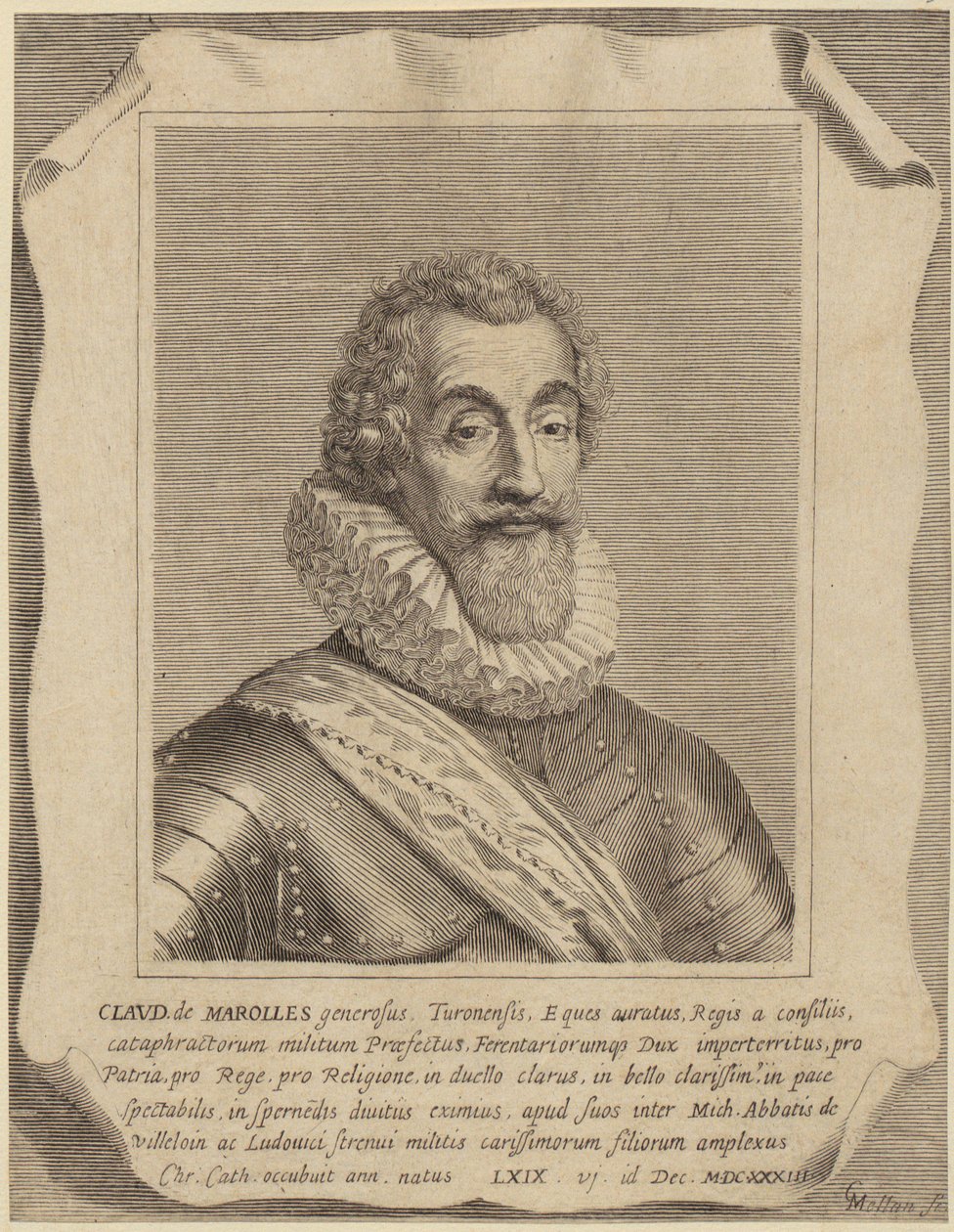 Claude de Marolles portréja alkotó: Claude Mellan