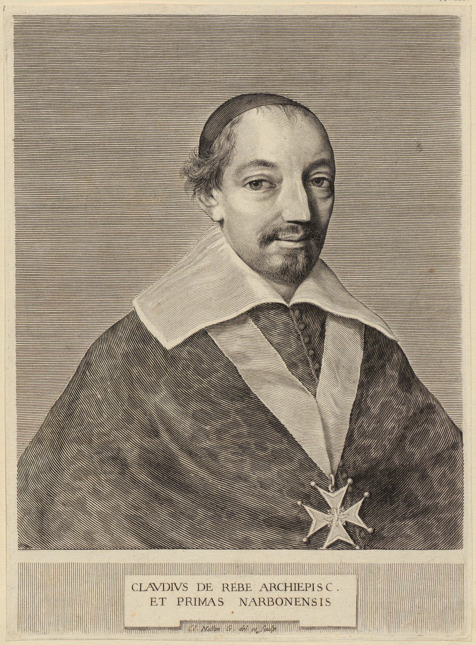 Claude de Rebé, Narbonne érsekének portréja alkotó: Claude Mellan