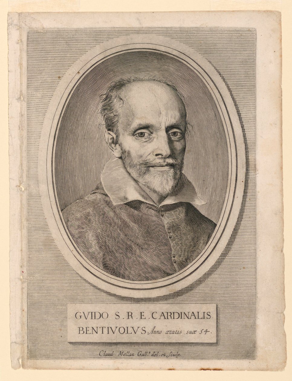 Guido Bentivoglio bíboros portréja alkotó: Claude Mellan