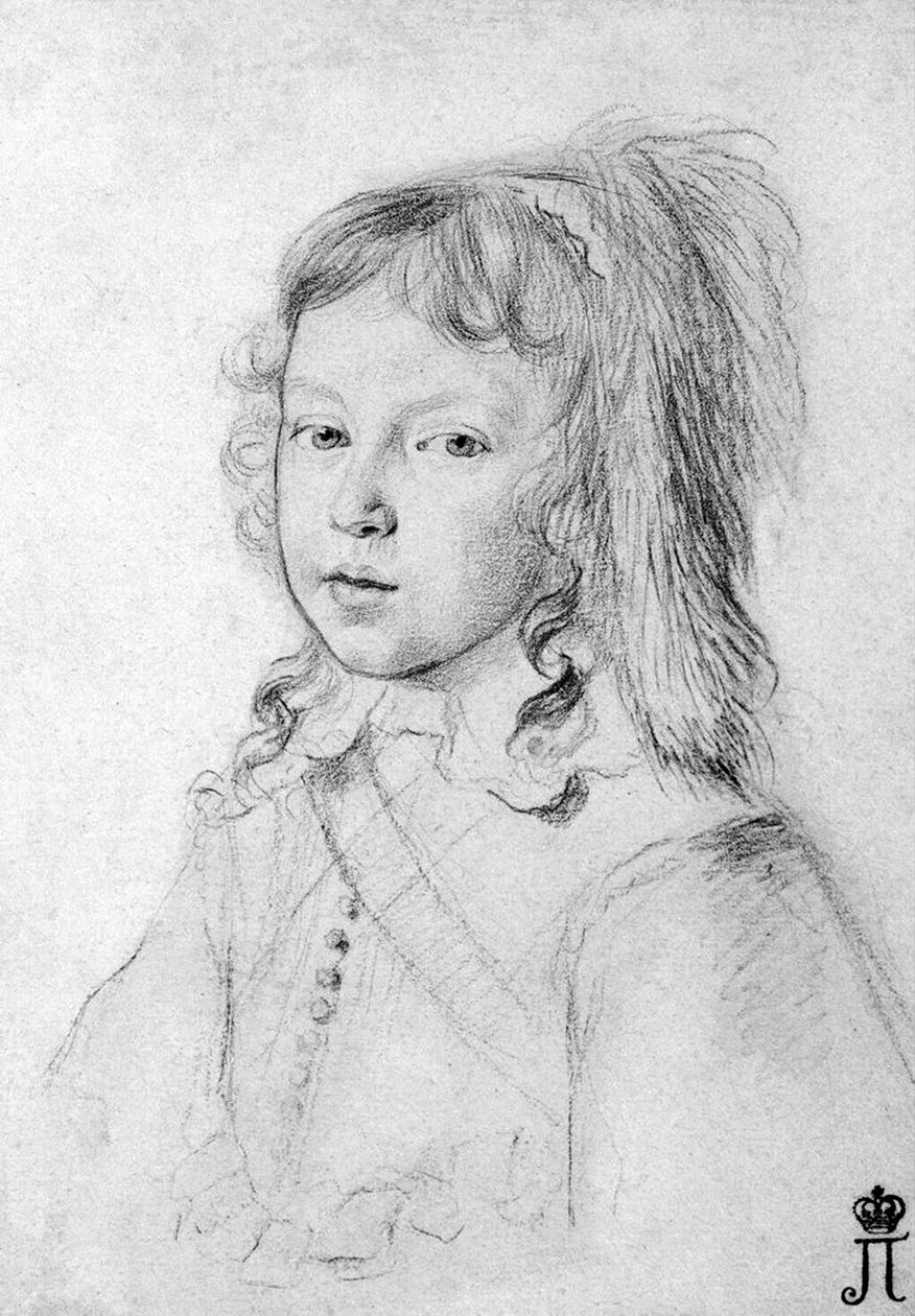 XIV. Lajos király 1638–1715 gyermekkori portréja, 1644. alkotó: Claude Mellan