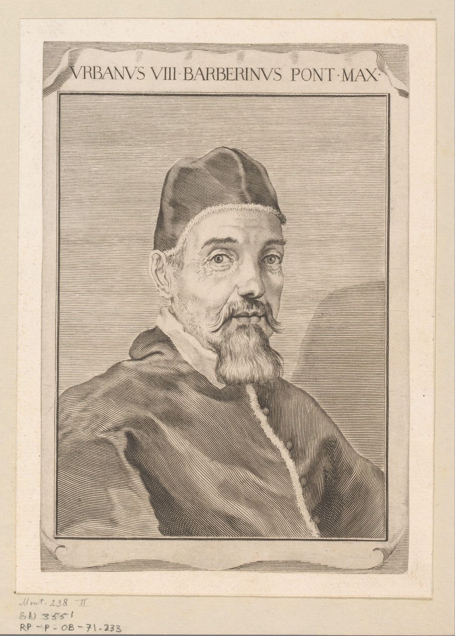 Portré van Urban VIII alkotó: Claude Mellan