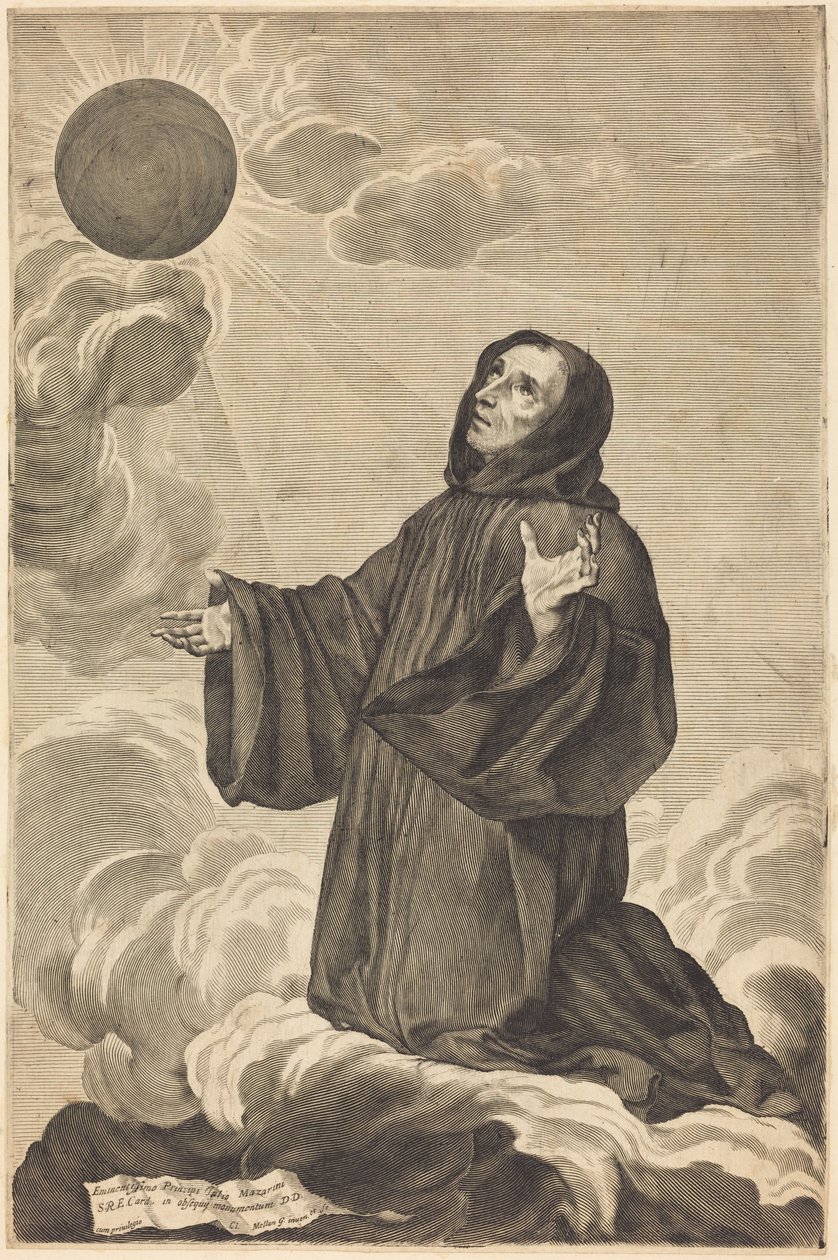 Szent Benedek alkotó: Claude Mellan