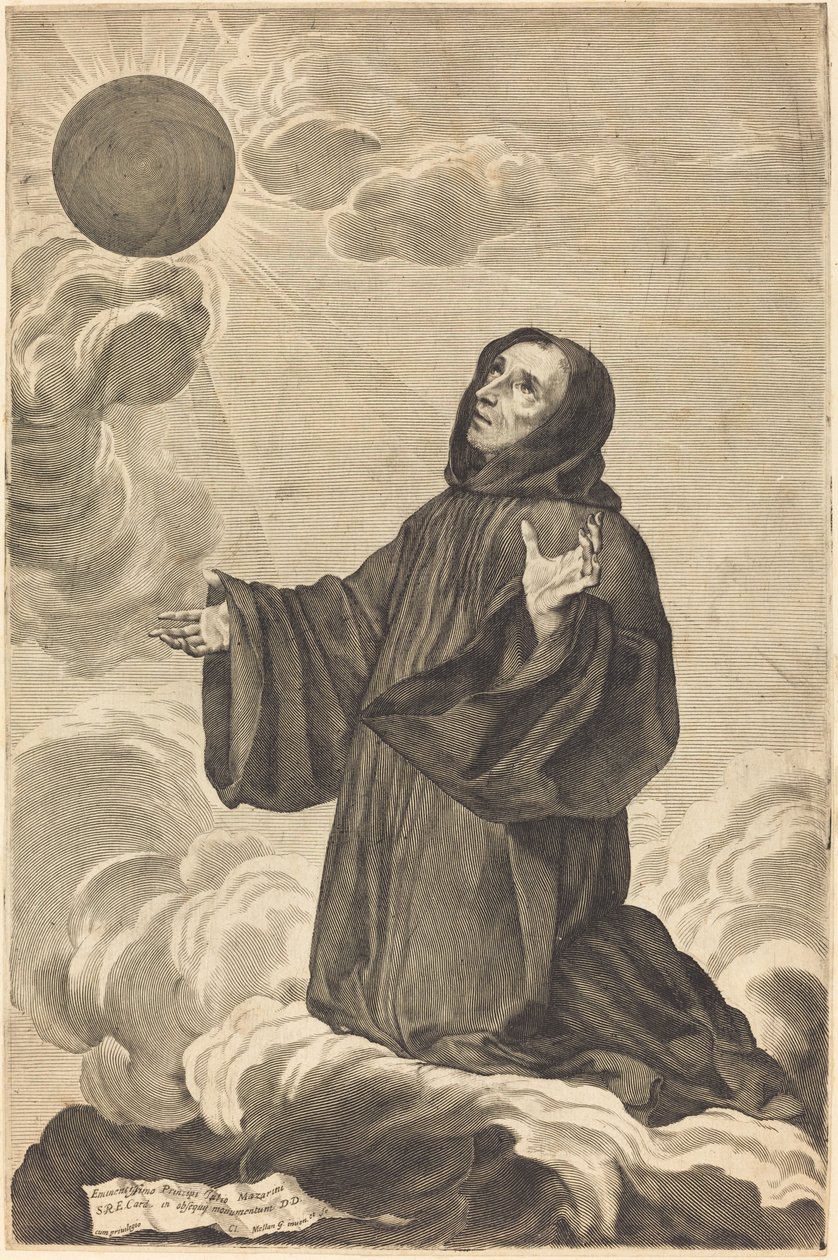 Szent Benoit alkotó: Claude Mellan