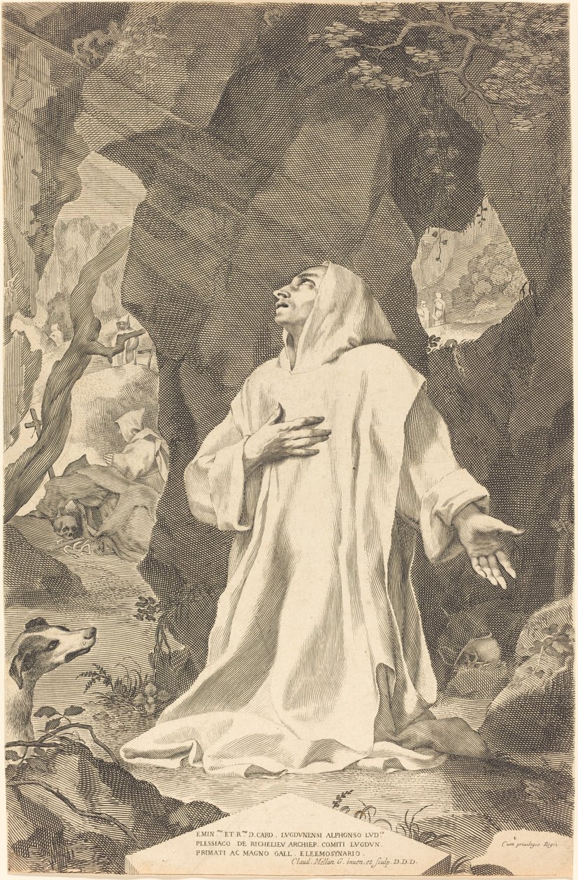 Szent Brúnó alkotó: Claude Mellan