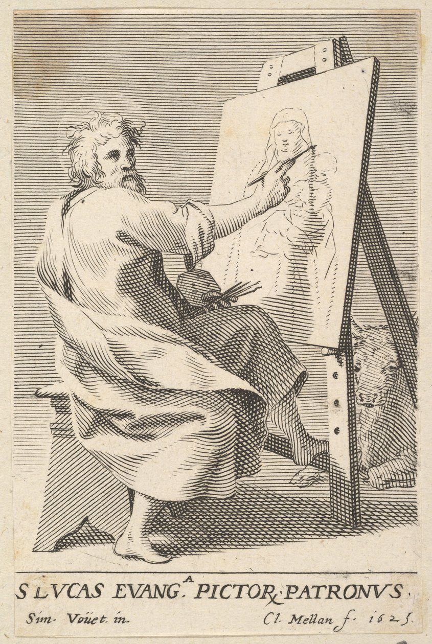 Szent Lukács Szűz festménye, 1625. alkotó: Claude Mellan