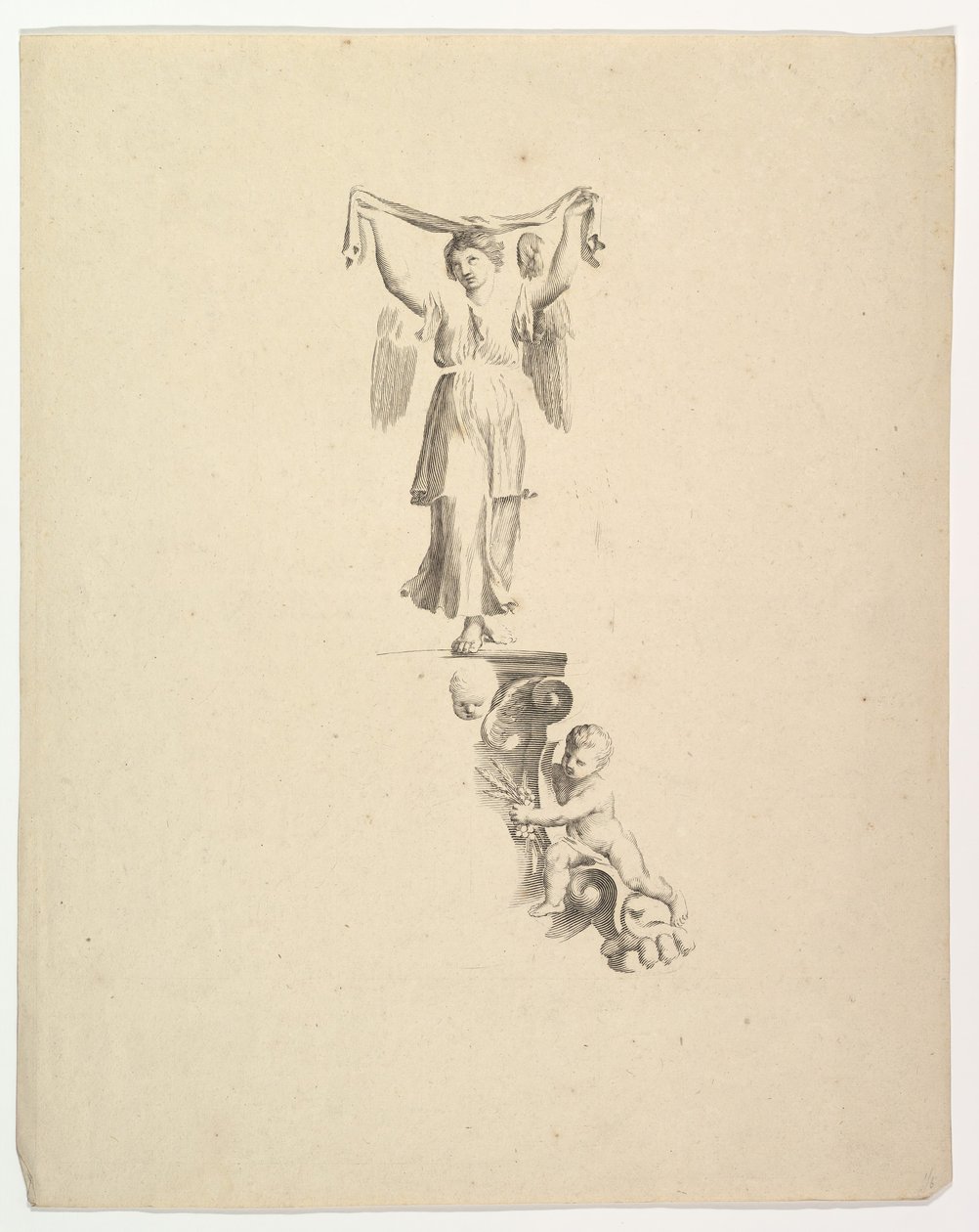 Angyal szobra. alkotó: Claude Mellan