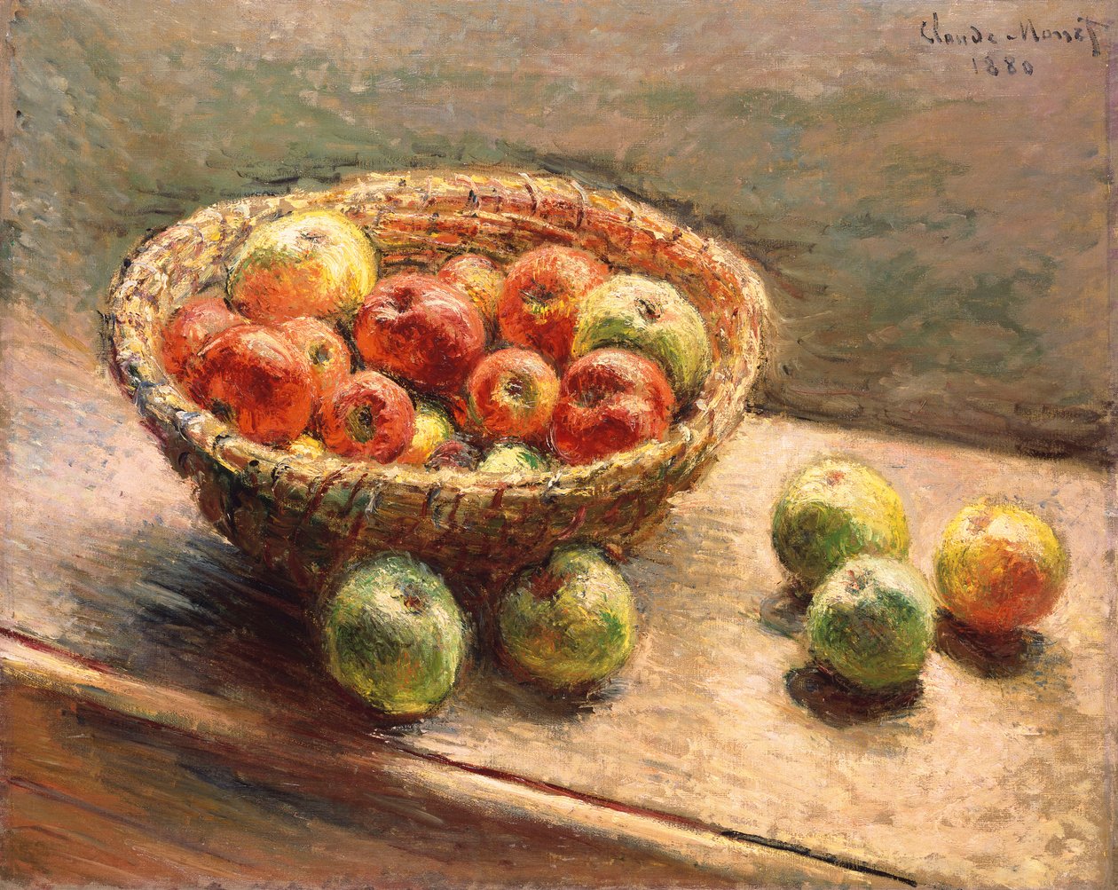 Egy tál alma; Almáskosár, 1880 alkotó: Claude Monet