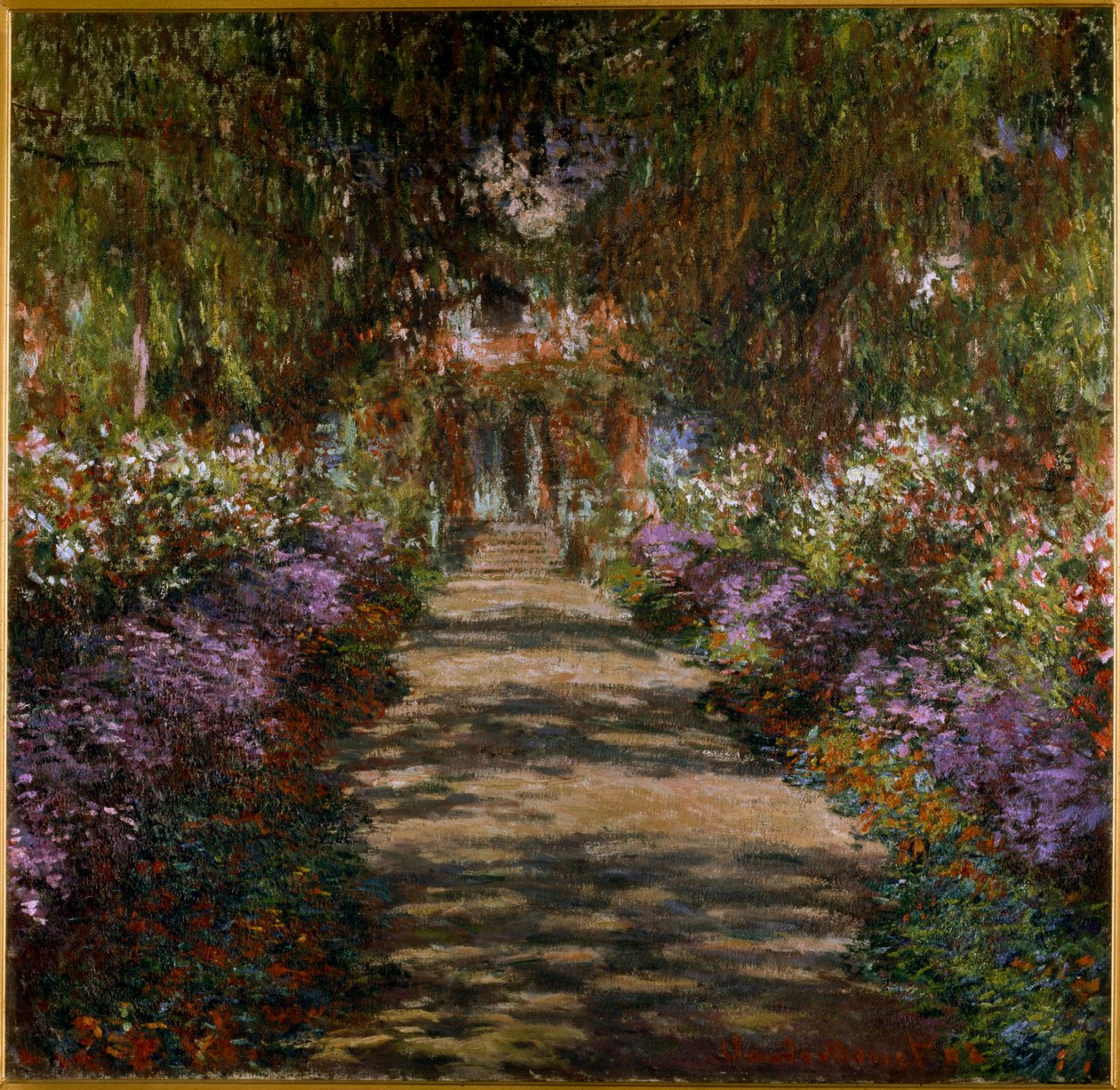 Allee Giverny kertjében alkotó: Claude Monet