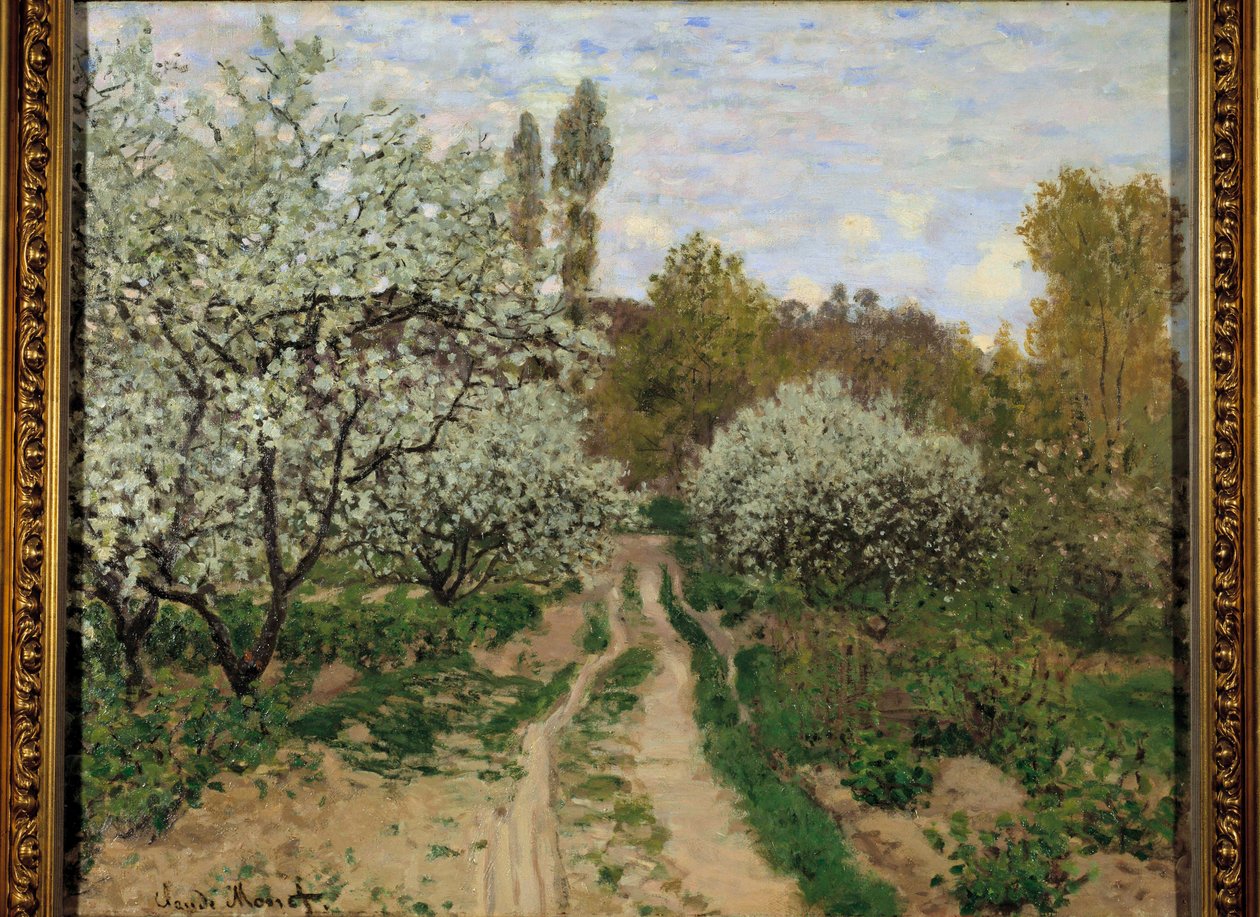Virágzó almafák alkotó: Claude Monet