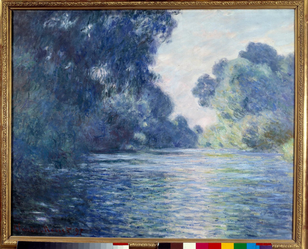 Arm de Seine Giverny közelében. Claude Monet festménye (1840-1926) alkotó: Claude Monet