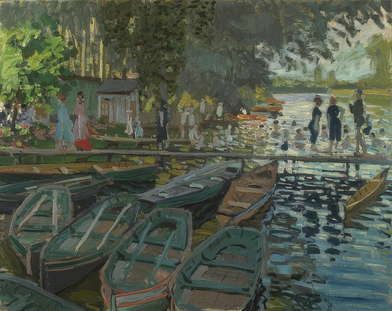 Badende bei La Grenouillère. 1869 alkotó: Claude Monet