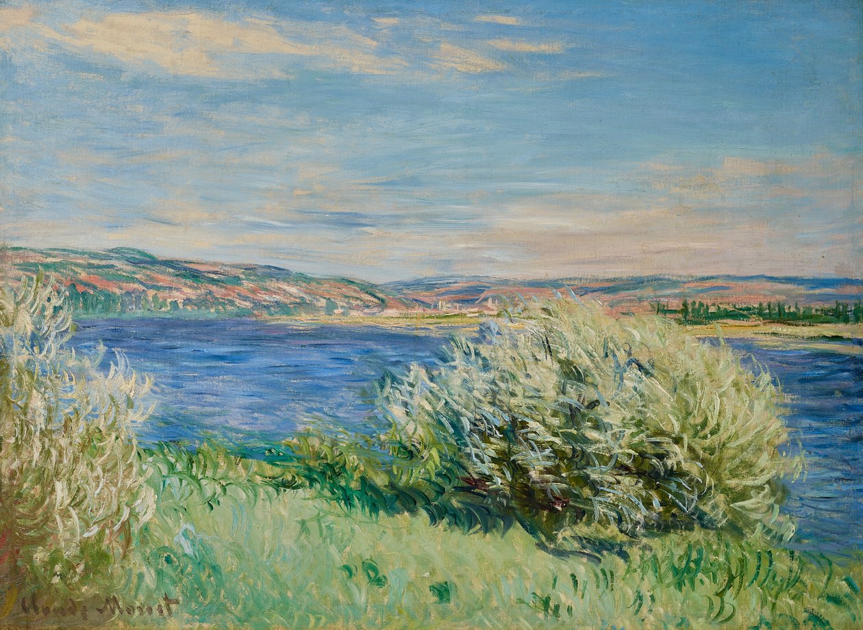 A Szajna partja Vetheuil közelében alkotó: Claude Monet