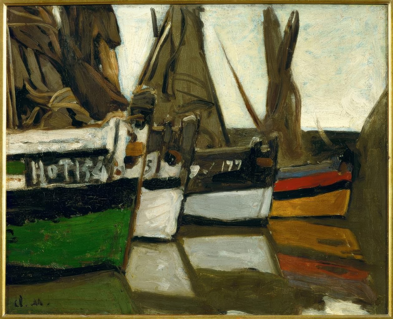 Horgászcsónakok, Honfleur alkotó: Claude Monet