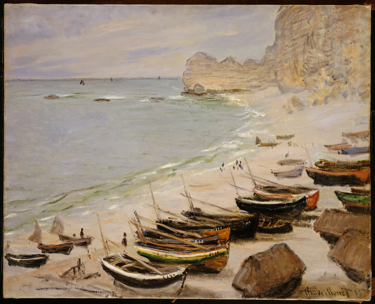 Csónakok a tengerparton Etretatban, 1883 alkotó: Claude Monet