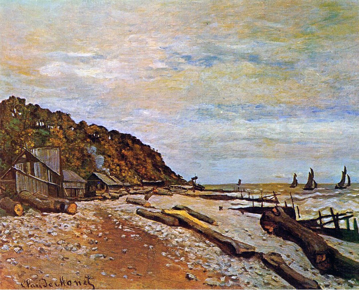 Csónakgyár Honfleur közelében, 1864 alkotó: Claude Monet