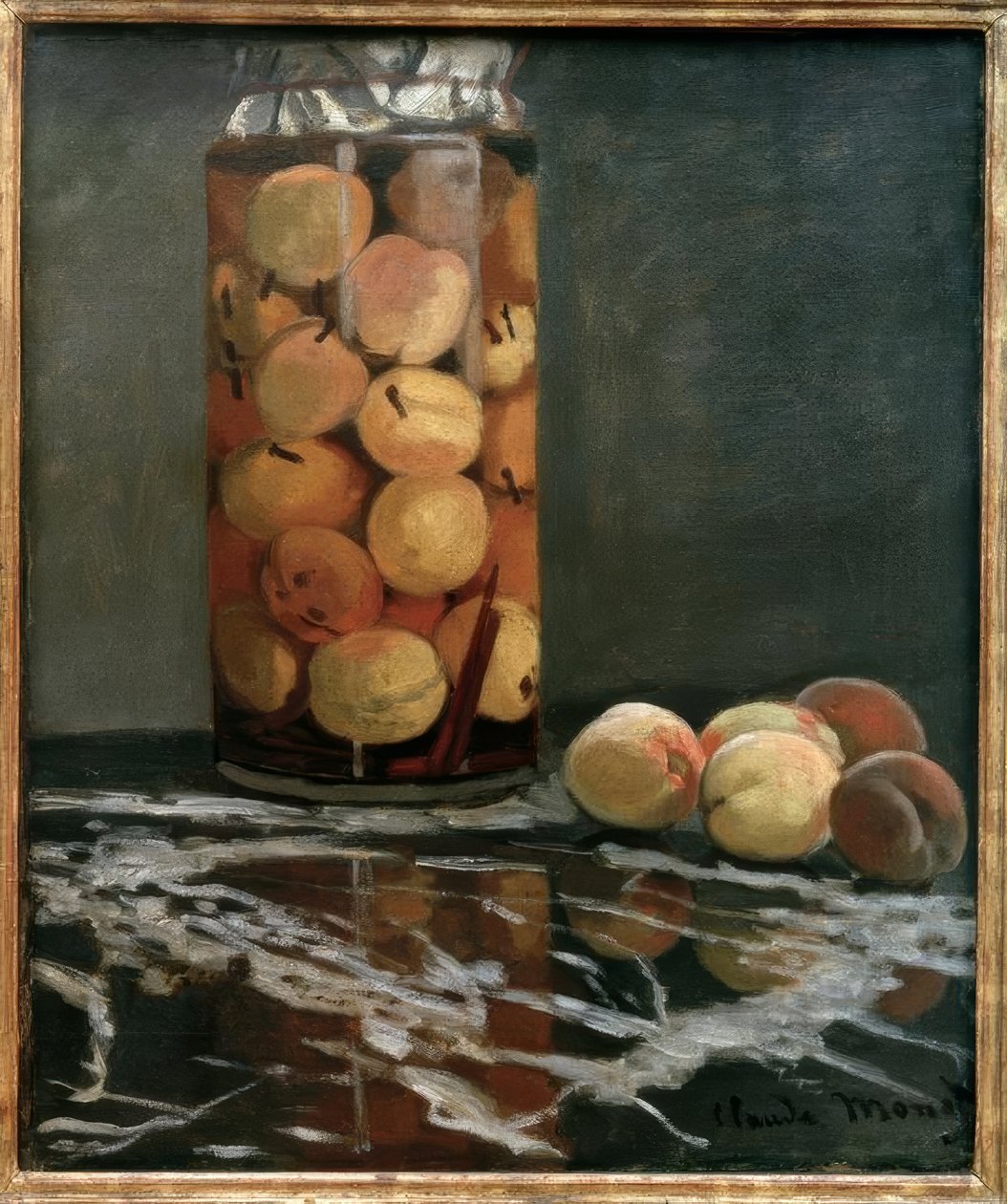 Üveg őszibarack alkotó: Claude Monet