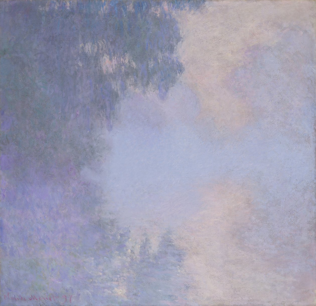 A Szajna ága Giverny Mist közelében, 1897. alkotó: Claude Monet