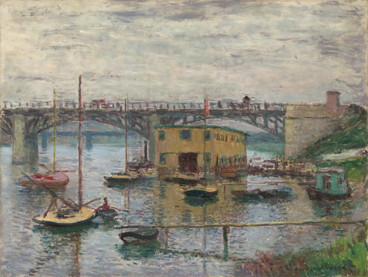 Argenteuil-i híd egy szürke napon, kb. 1876. alkotó: Claude Monet