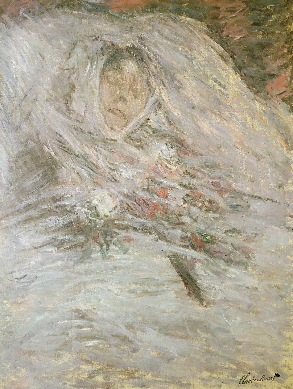 Camille Monet (1847-79) a halálos ágyán, 1879 alkotó: Claude Monet