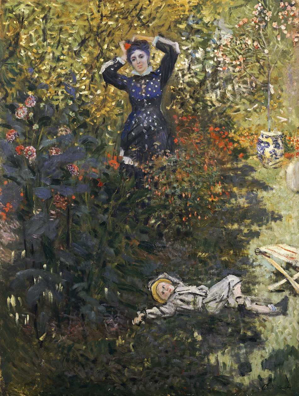 Camille és Jean az Argenteuil-i kertben alkotó: Claude Monet