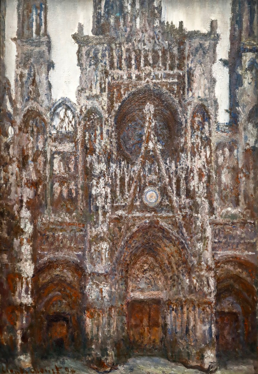 Rouen katedrálisa, a portál nézete, a barna harmónia alkotó: Claude Monet