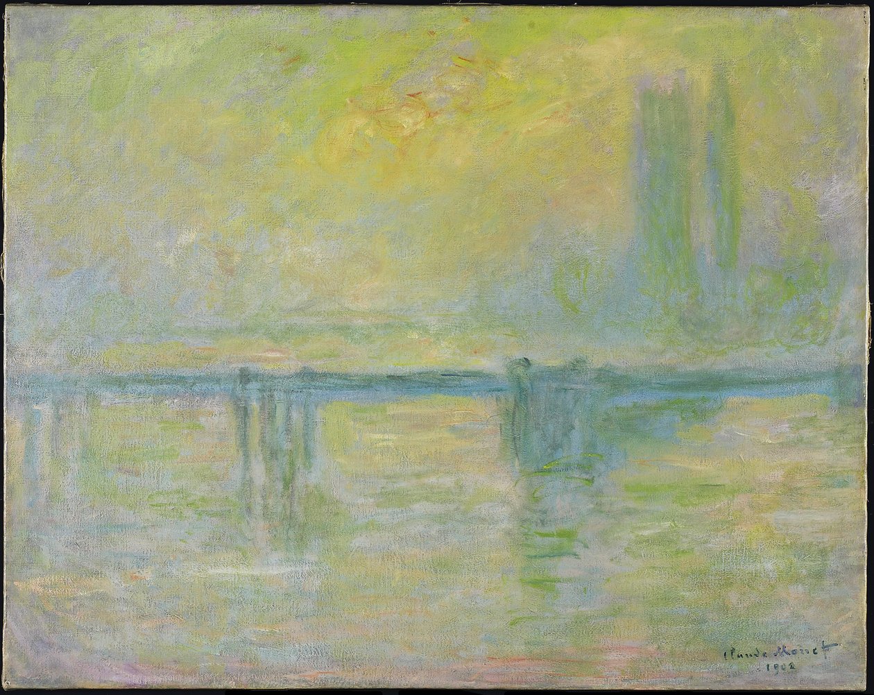 Charing Cross híd: Köd, 1902 alkotó: Claude Monet