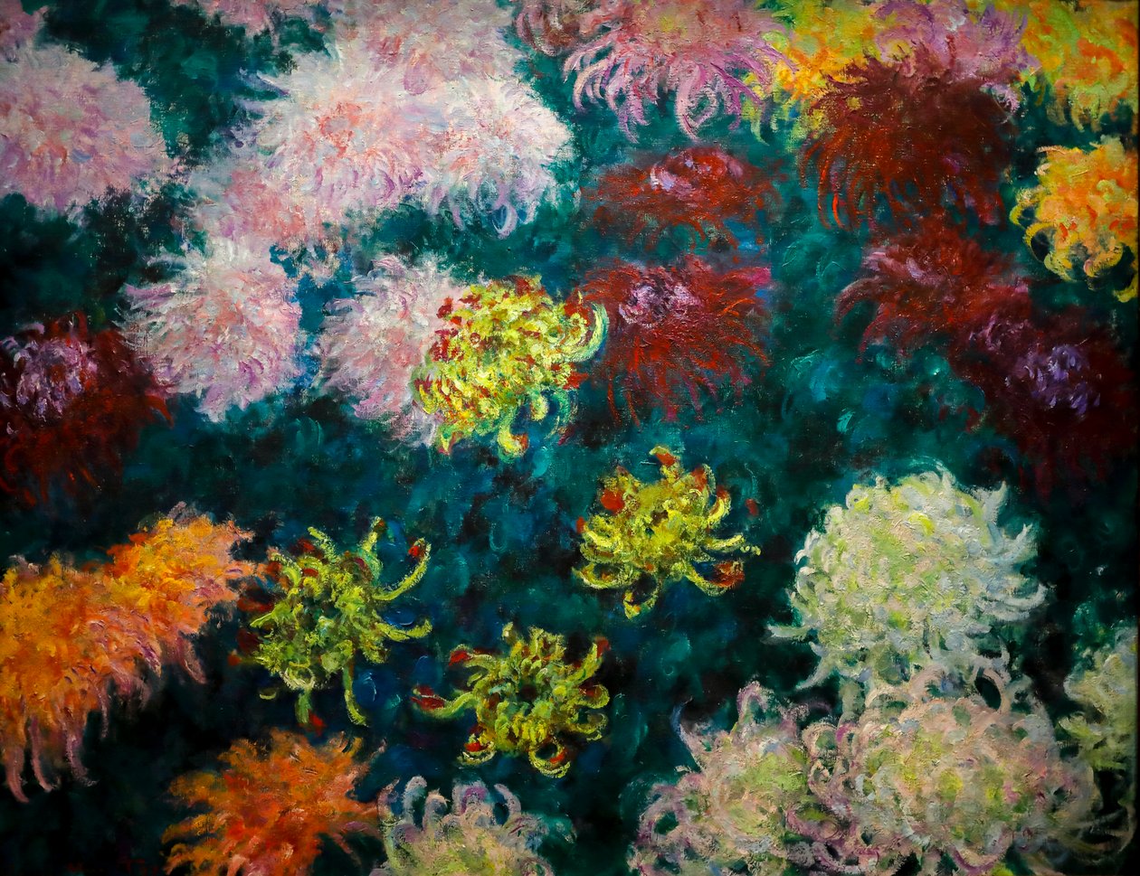 Krizantém ágy alkotó: Claude Monet