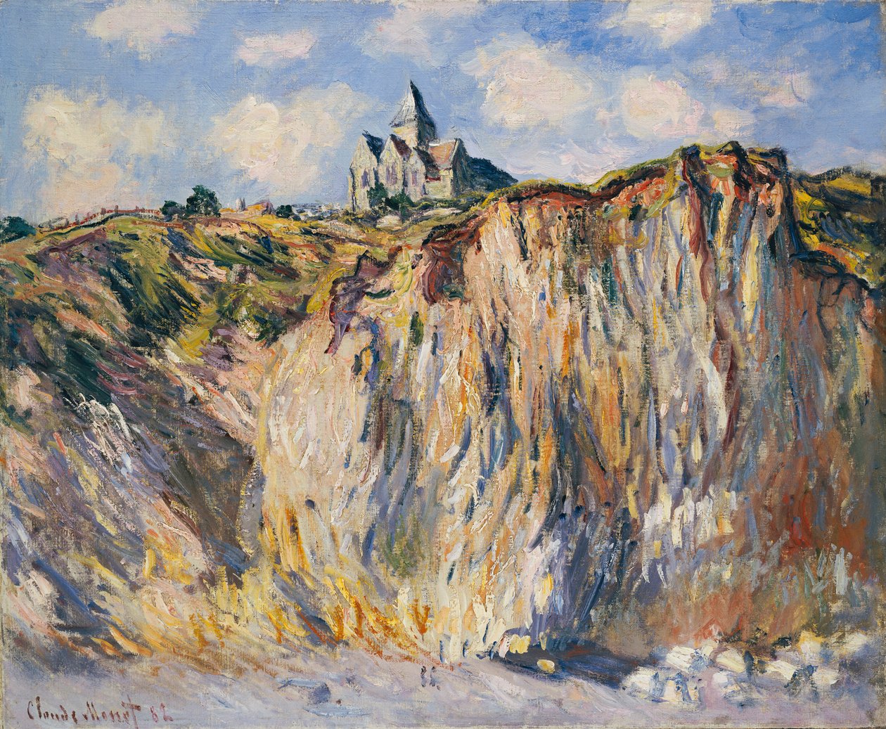Varengeville-i templom, reggel, 1882 alkotó: Claude Monet