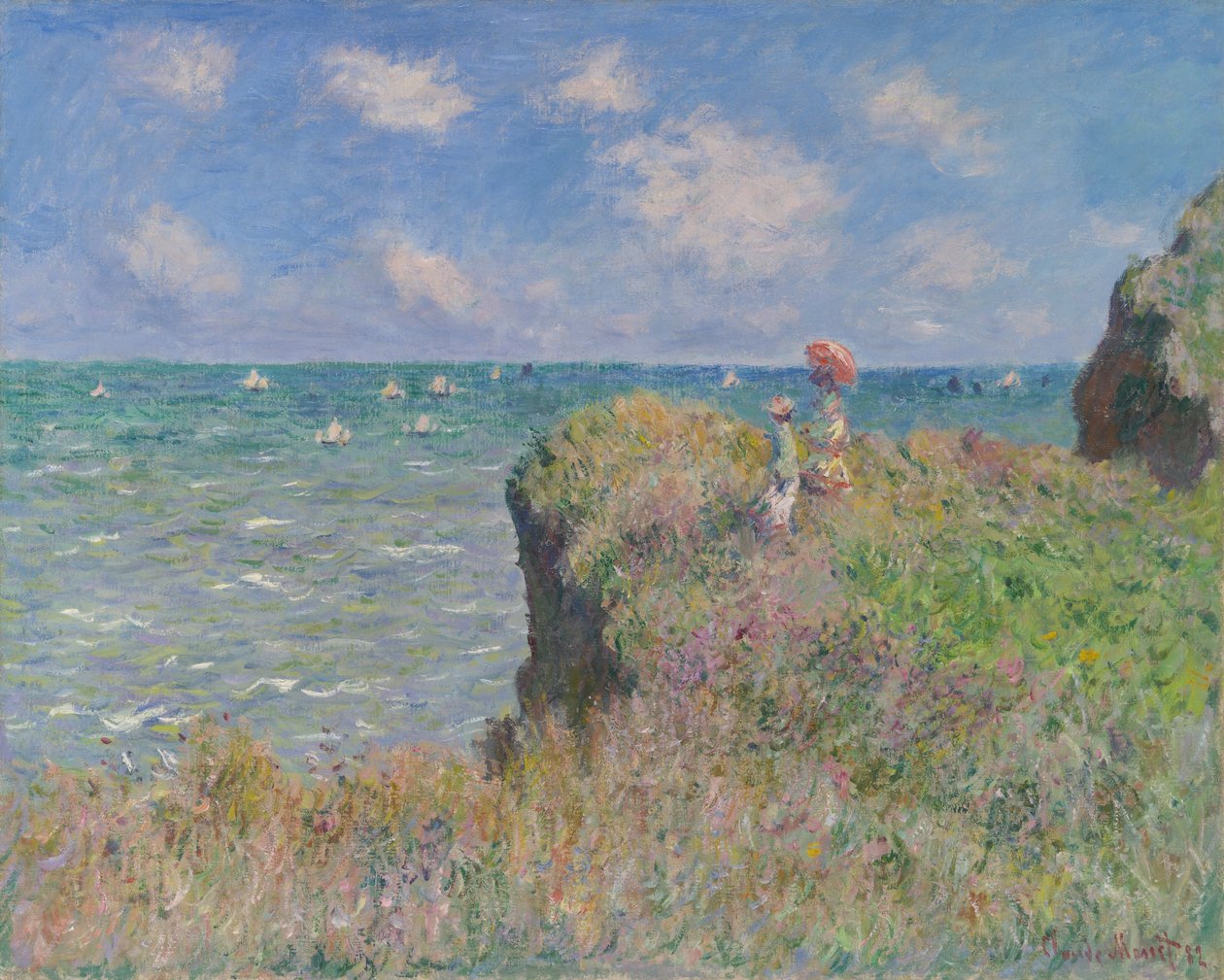 Pourville-i Cliff Walk alkotó: Claude Monet